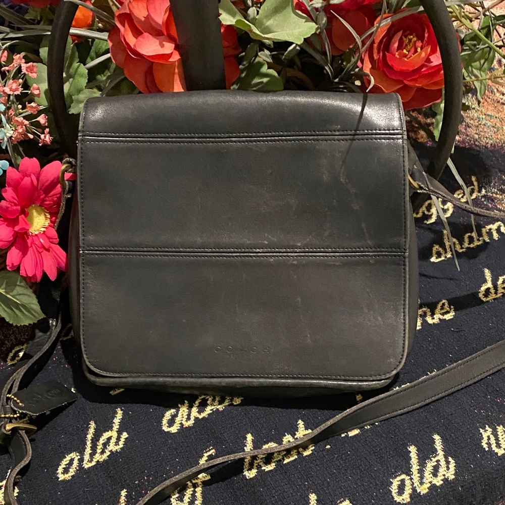 Black Leather Crossbody Bag